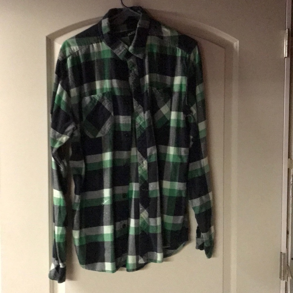 Rusty Green surfer flannel.